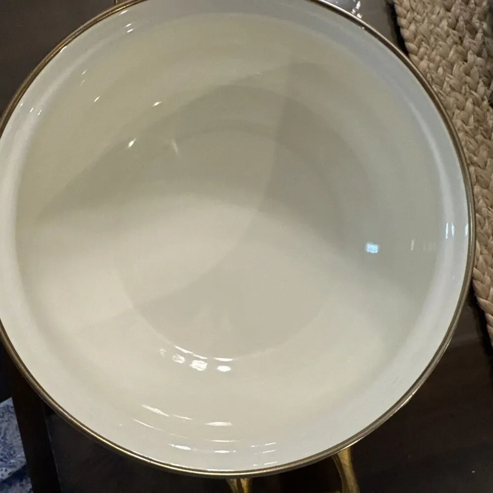 Tabletops Unlimited Kensington Garden 3qt Covered Pan Vitroceramic Buffet Server